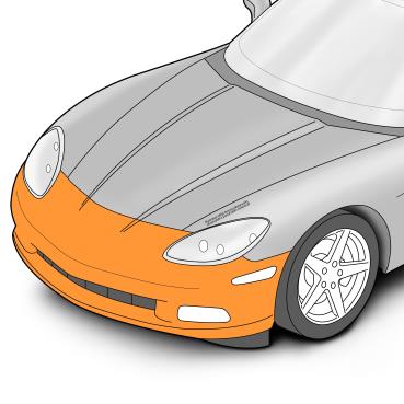 2005-2013 Corvette C6 Fiberglass Front Bumper Fiberglass - Image 3