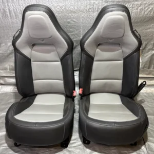2015-2018 Chevrolet C7 Corvette 2LT Gray Leather GT Bucket Seats / Pair / C7008